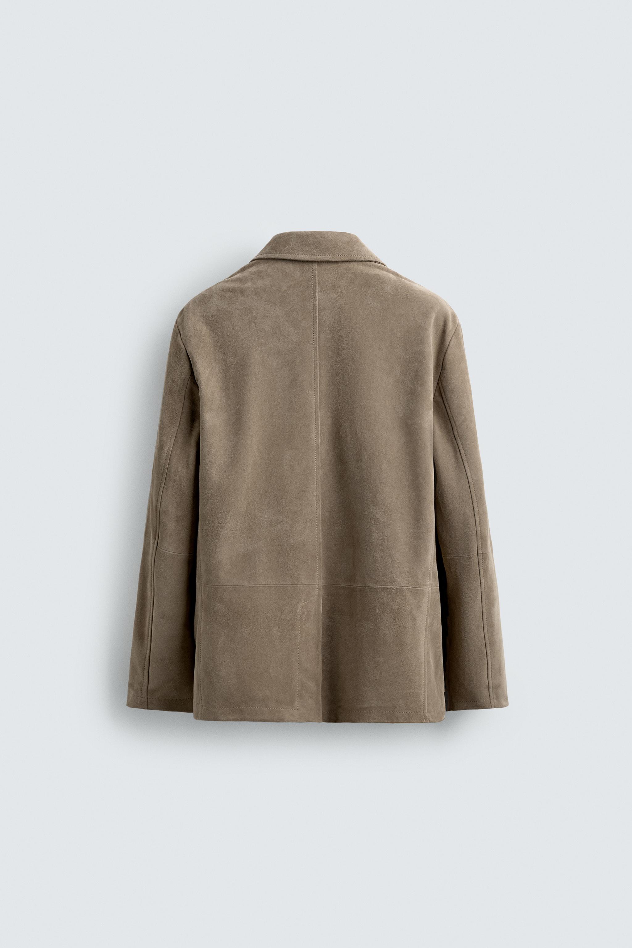 REGULAR FIT SUEDE LEATHER BLAZER